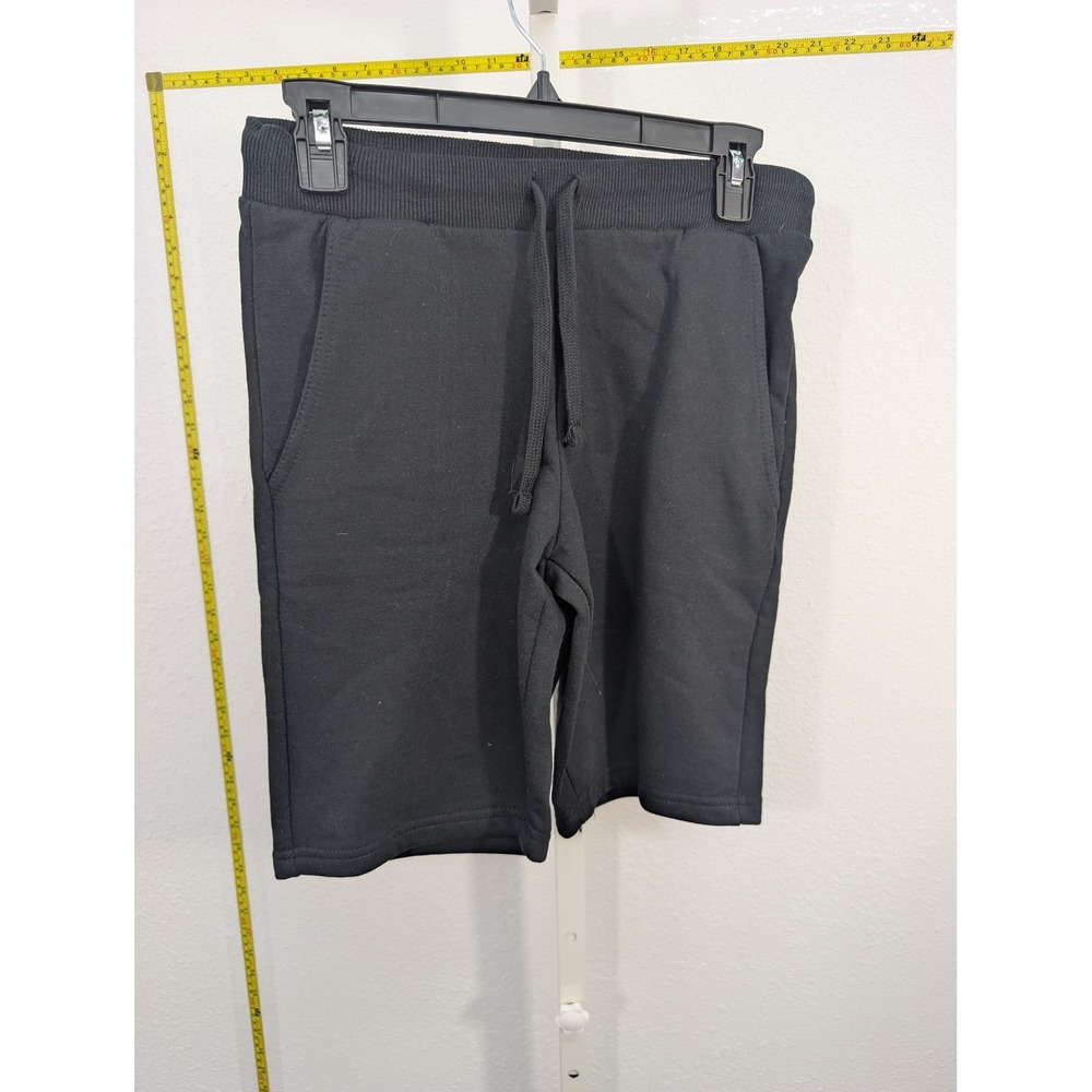 Company Eighty One Boys Black Fleece Sweat Shorts Size Medium Drawstring Pockets